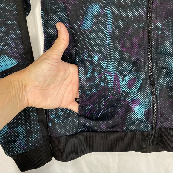 Avia Girls Black Digital Bloom Performance Track Jacket - Picture 5 of 9